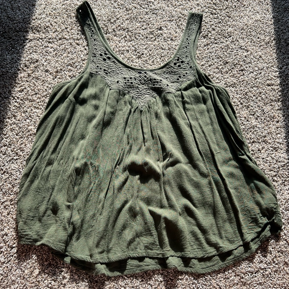 American Eagle Outfitters Green Tank Top
